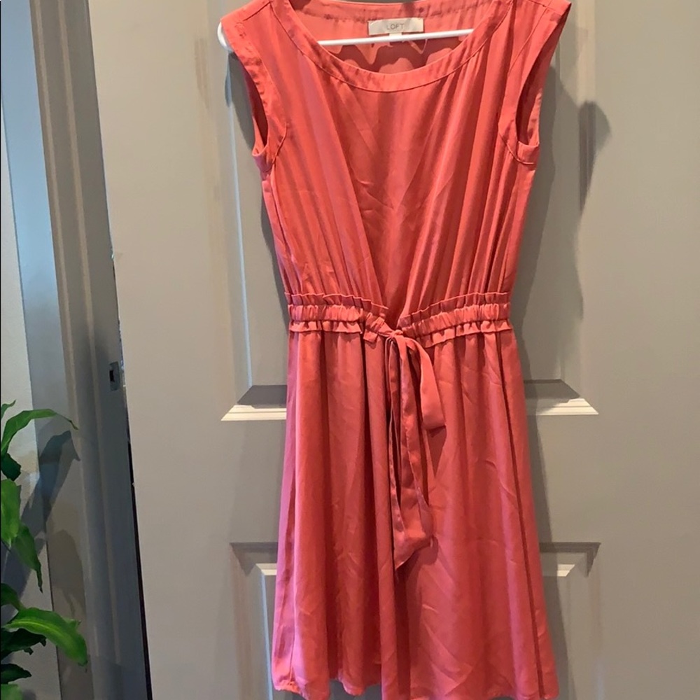 Ann Taylor Loft salmon dress